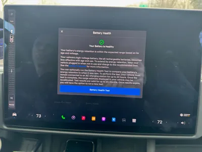 Battery health: confirmed healthy — on-screen