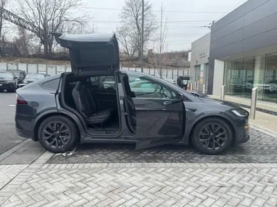 Falcon Wing doors open — iconic Model X feature